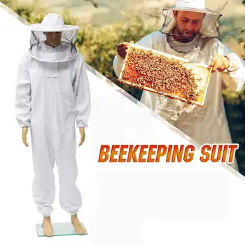 

Beekeeping Protective Clothing Full Body Suit Hat Smock Pro Bee Suit Equipment Veil Hat Bee Keeping Protective Clothing