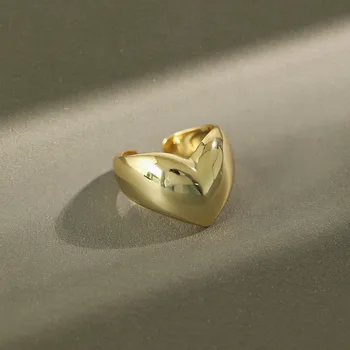 

100% 925 Sterling Silver Ring 2020 Geometric Romantic Heart Ring Women Gold Ring 925 Silver Jewelry anillos plata 925 para mujer