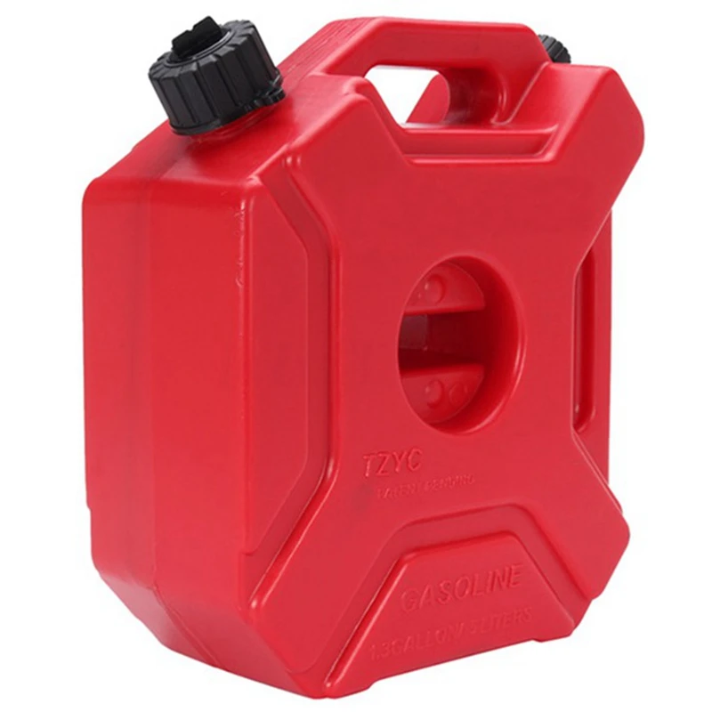 Portable 3L Fuel Tank Red Gas Cans Spare Petrol Plastic Tanks Mount