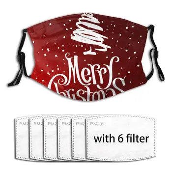 

Christmas And New Year Poster Mouth Mask Reusable Dust Face Masks Replaceable Filter Waterproof Mask