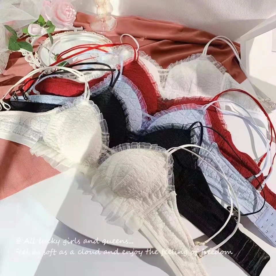Bralette sin ropa interior para chicas jóvenes, trajes de lencería de Modal de realce y ajuste, ropa íntima de moda de la Copa triangular|Conjunto de sujetador y braga| - AliExpress