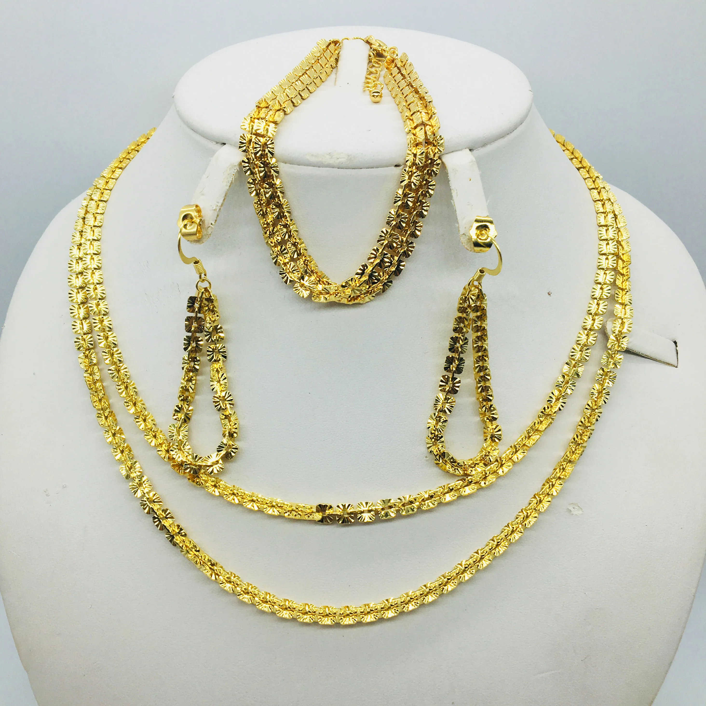 

Оптовая продажа, новинка, Дубай, золотые ювелирные изделия, женская мода, ожерелье, бутик, ювелирный набор, свадебное ожерелье, 24k золото, дизайнерское ожерелье