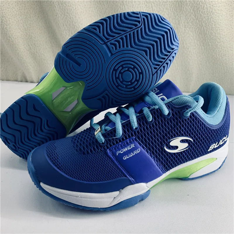 Профессиональная теннисная обувь, кроссовки, Нескользящие, носимые, портативные, дышащие - Цвет: Синий