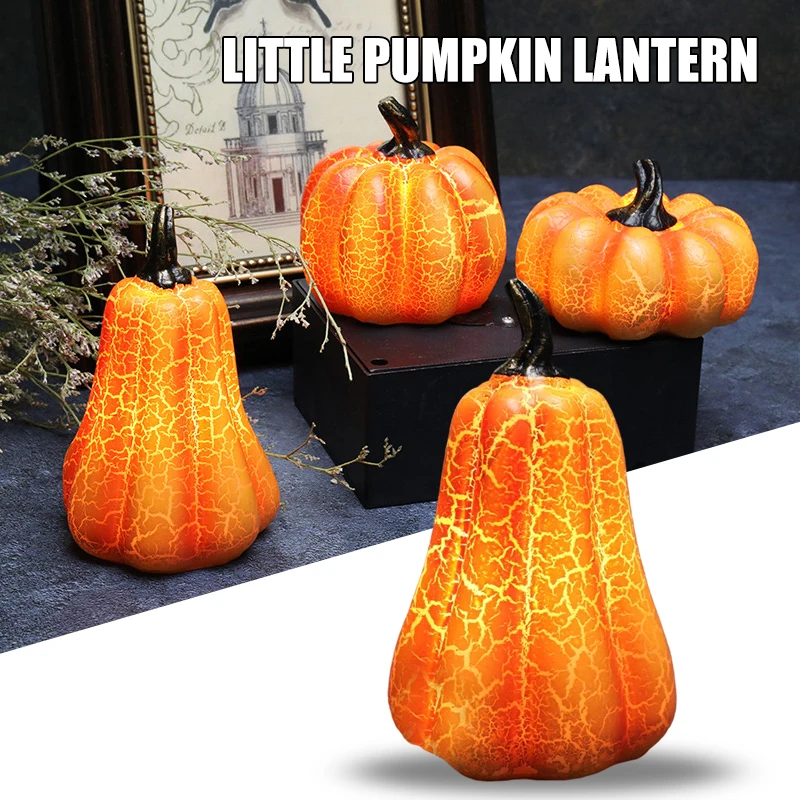 Pumpkin LED Mini Lantern Halloween Decoration Prop Creative Holiday Bar Party Light Oil Lamp Desktop Ornaments Battery | Дом и сад