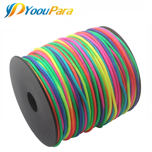 Climbing Ropes 2mm 100 Meters Rainbow Paracord Cord Rope 1 Strand Parachute  Lanyard Rope Climbing Camping Survival Equipment Paracord Bracelet 230518  From Zhong07, $22.07