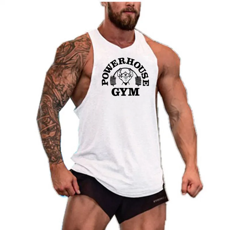 

Quick drying Clothing bodybuilding Gyms tank top men Fitness Sleeveless Shirt Cotton 2019 undershirt fashion vest