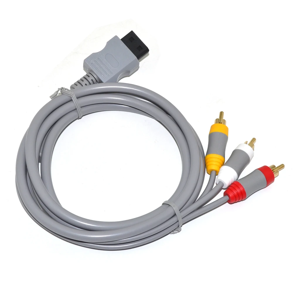 

100 шт. композитный AV-кабель 3 RCA 1,8 м для аудио и видео-кабеля Wii
