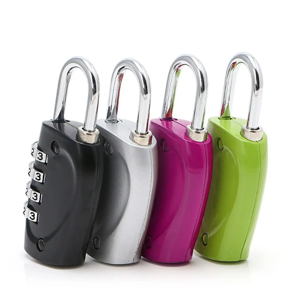 

4 Dial Digit Password Lock Combination Suitcase Luggage Metal Code Password Lock Padlock Multi Colors Travel Safe Lock