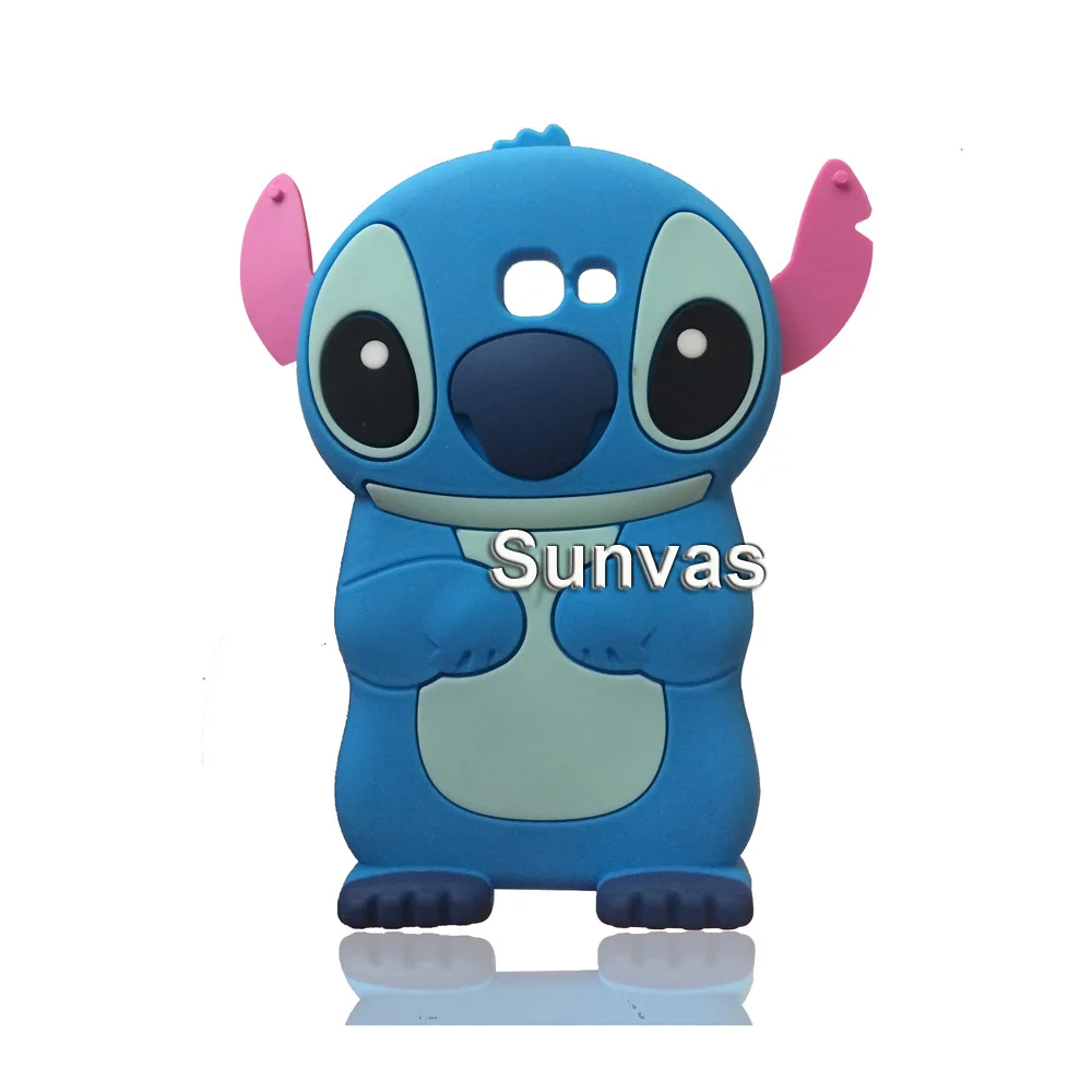 Blue Stitch Милый мягкий силиконовый чехол с 3D рисунком, задняя крышка для телефона, чехол для Samsung Galaxy A3 A5 A7 /A320 A520 A720, чехол для телефона - Цвет: Blue Stitch