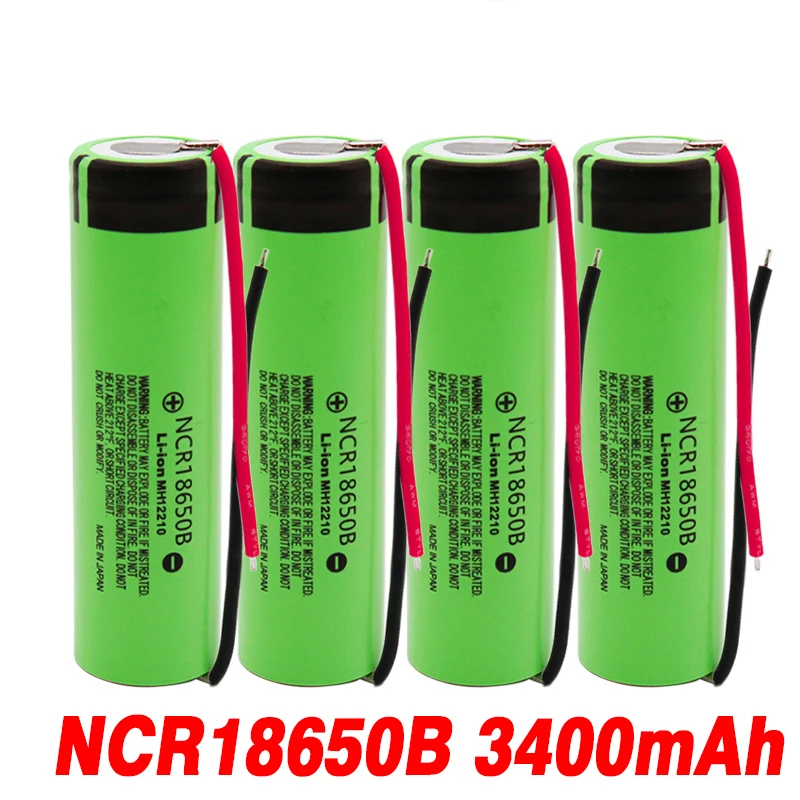 100% Новинка 18650 батарея 3400 мАч 3 7 в литиевая для NCR18650B подходит фонарика Panasonic