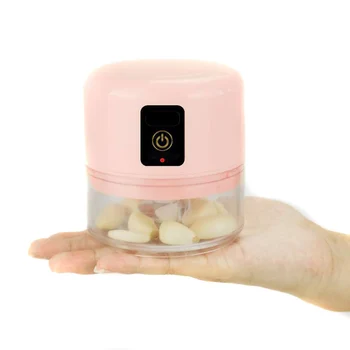 

Garlic Press Mincer Garlic Slicer with Storage Container Mini Garlic Chopper Mincer with Stainless Steel Blades LXY9