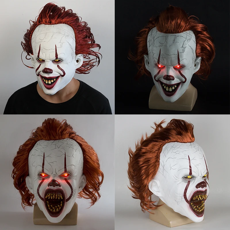 

Stephen King's It Mask Pennywise Horror Clown Joker Mask Clown Mask Halloween Cosplay Costume Props
