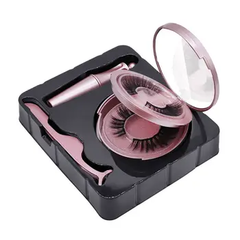 

2 Pairs 3D Magnetic Eyelashes with Magnetic Eyeliner and Tweezer Set Makeup Tool