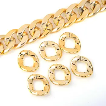 

20pcs/lot CCB Gold Chunky Choker Necklace Women Bracelet Open Jump Ring Connector Link Chain For DIY Jewelry Making Accessories