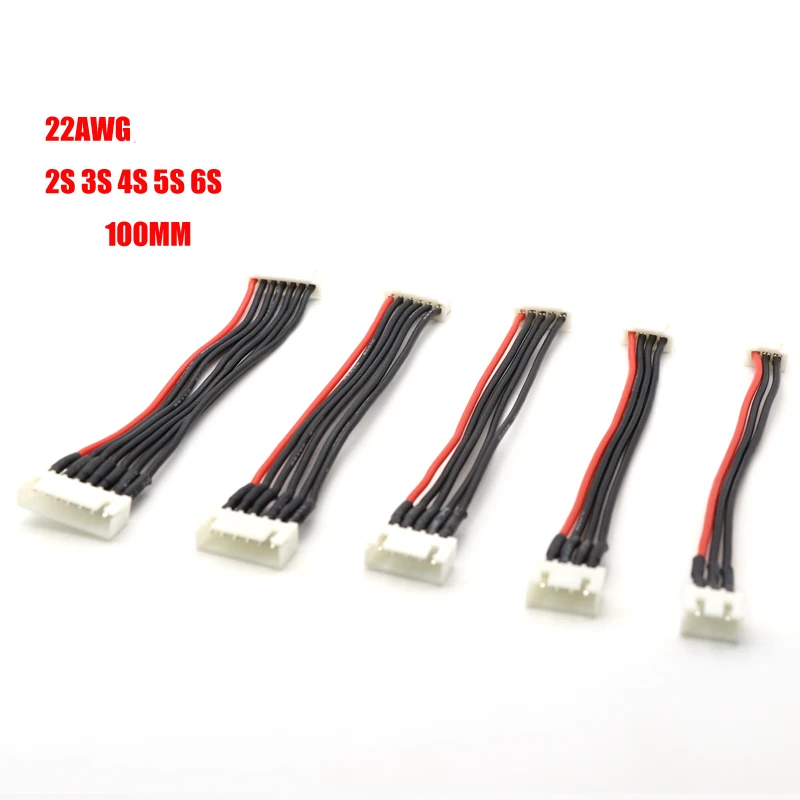 5 шт. 100 мм RC Lipo батарея 2s 3s 4S 5S 6s 22AWG баланс зарядное устройство кабель удлинитель для IMAX B3 B6 RC модель Lipo аккумулятор для беспилотника
