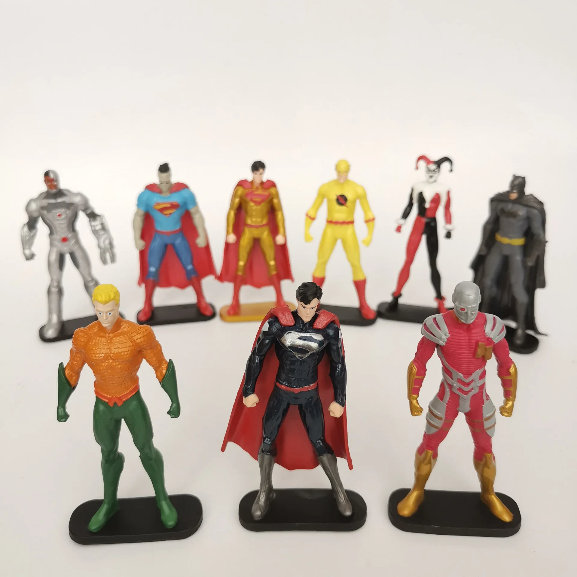 

9 sets of superhero accessories character model dolls cartoon animation figure peripheral soldiers decoration PVC dolls