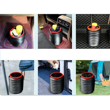 

Car Styling multi-function folding trash bin storage bucket for megane kia ceed citroen c4 toyota astra j astra g audi a3 8p