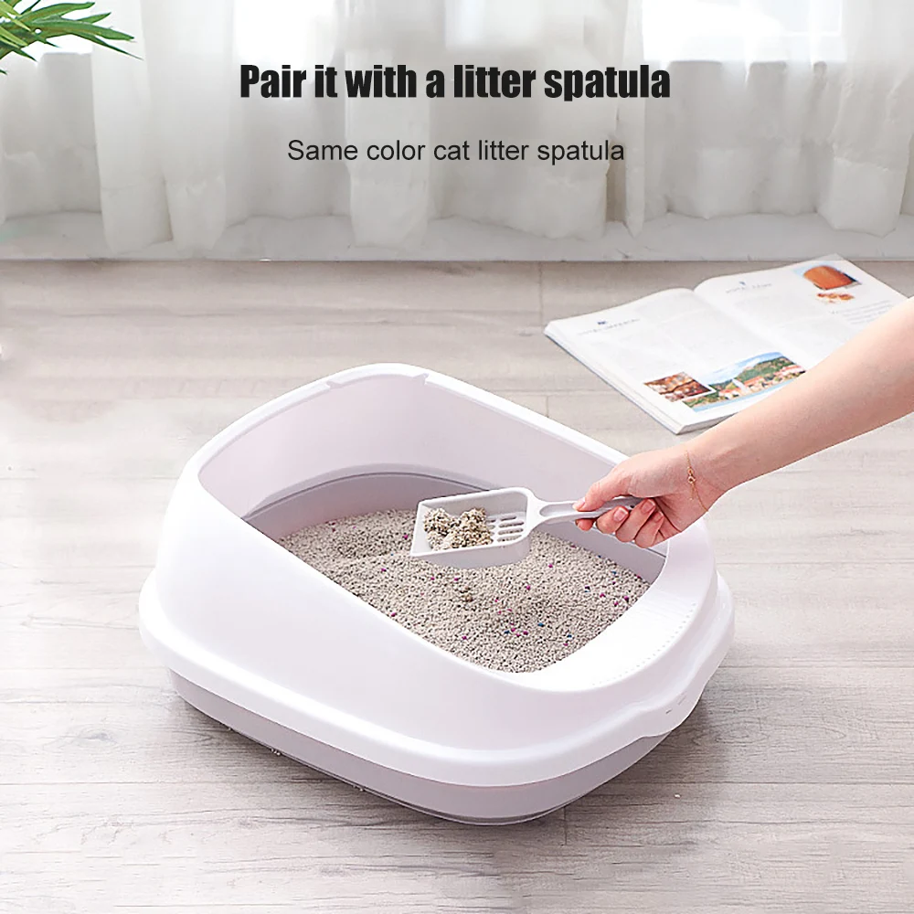 Pet Cat Toilet Plastic Semi-Enclosed High Fencedetachable Cat Litter Box Cat Toilet Dog Tray Clean Scoop Home Sand Box Supplies Pet Cat Toilet Plastic Semi-Enclosed High Fencedetachable Cat Litter Box Cat Toilet Dog Tray Clean Scoop Home Sand Box Supplies