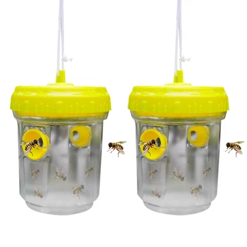 

2PCS Insect Bee Locust Pest Catcher Wasp Traps Killer for Hornet Bees Yellow Jackets, Reusable Hanging Outdoor