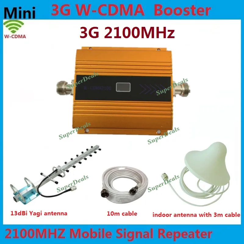 ZQTMAX 3g ретранслятор WCDMA 2100 МГц усилитель сигнала сотового телефона UMTS комплект