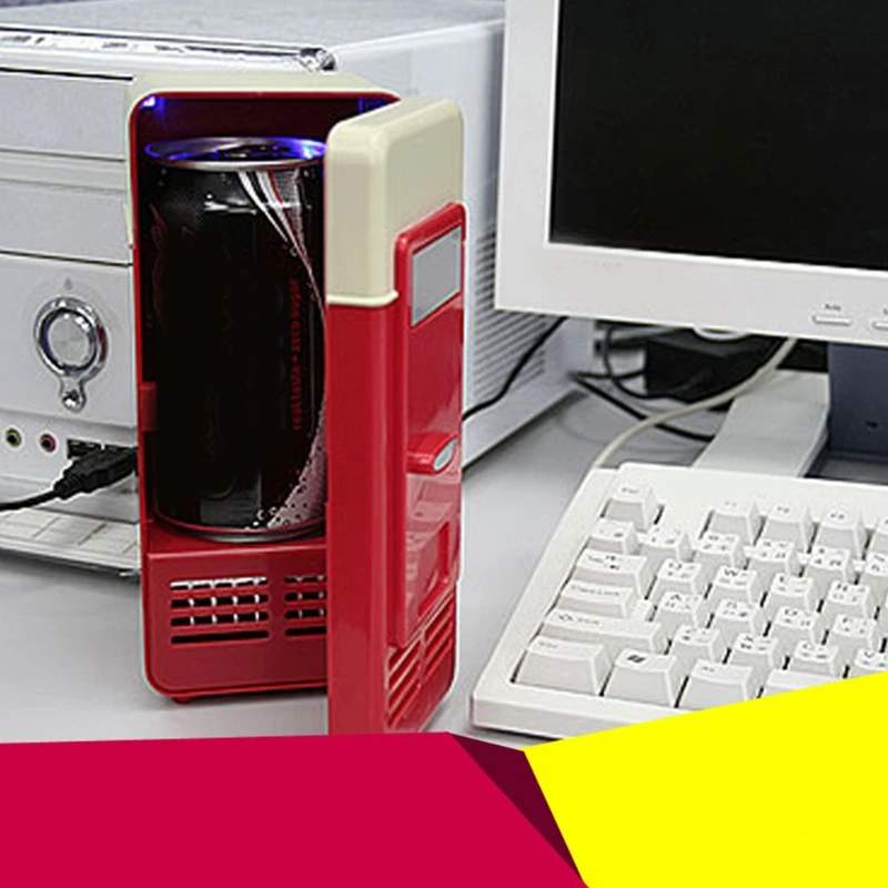 Portable Mini 780ml Fridge USB Powered Car Drink Cooler Home Desktop Boat Travel Cosmetic Fridge Multipurpose Appliances 4