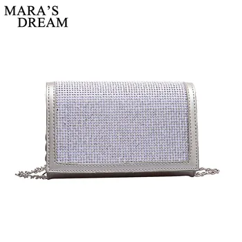 

Mara's Dream 2019 New Sequins Wild Bag Fashion Style One Shoulder Chain Diagonal Small Square Bag