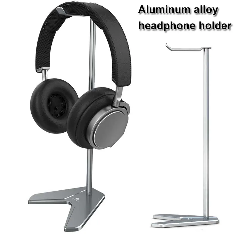 Aluminum Alloy Earphone Holder Portable Headphone Stand Display Shelf with Silicone Anti slip Base Over Ear Headset Bracket
