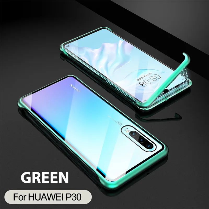 Тонкий чехол для huawei P30 Pro, чехол в минималистическом стиле, прочный, плотно прилегающий чехол из углеродного волокна для huawei P30, чехол, Fundas - Цвет: Green