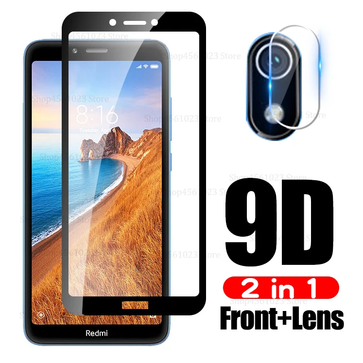 2 шт. защитная пленка для экрана Redmi 7a 7 a стекло объектива камеры и закаленное Xiaomi