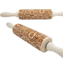 Горячая распродажа Рождество рельефная Скалка с гравировкой резного дерева выпечки печенья печенье, фондан, пирог тесто ролик олень; Снежинка