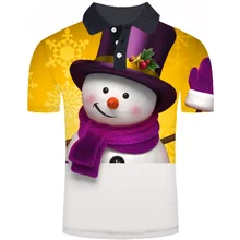 Новая рубашка поло мужская одежда Рождественская футболка с 3D принтом кота мужские летние топы с коротким рукавом модные рубашки поло мужские топы