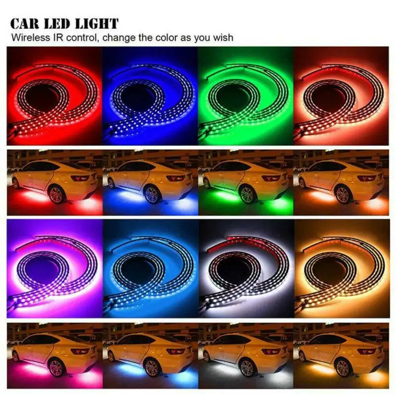 4 шт. Автомобильный декоративный RGB светодиодный светильник под лампочкой для автомобиля s неоновый светильник для грузовика водонепроницаемый