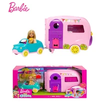 Genuine Barbie Doll Little Kelly's Camper More Than Accessories Car Pet Diy Educational Girl Toys for Kids FXG90