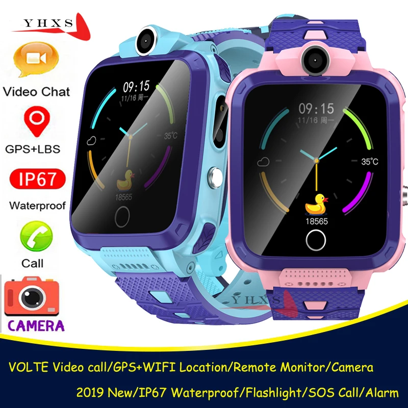 IP67 Waterproof Smart 4G Remote Camera GPS WI-FI Kids Children Students Wristwatch SOS Video Call Monitor Tracker Location Watch
