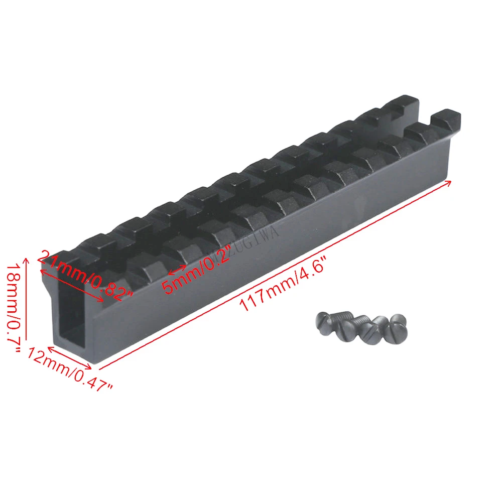 

Riser Mount 0.7 inch Dovetail 11mm to 20mm Weaver Picatinny Rail Adapter Scope Mount 11 Slots Pistol Airgun Hunting
