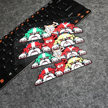 

LuLuSticker#116 Cartoon VR Rossi Lucky Dog Reflective Motorbike Stickers Motorcycle Racing MUGELLO Helmet Stickers and Decals