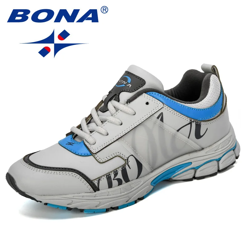 BONA новые дизайнерские мужские кроссовки кожаная Спортивная корзина Homme Спортивная беговая Обувь Мужская беговая Обувь zapatillas mujer