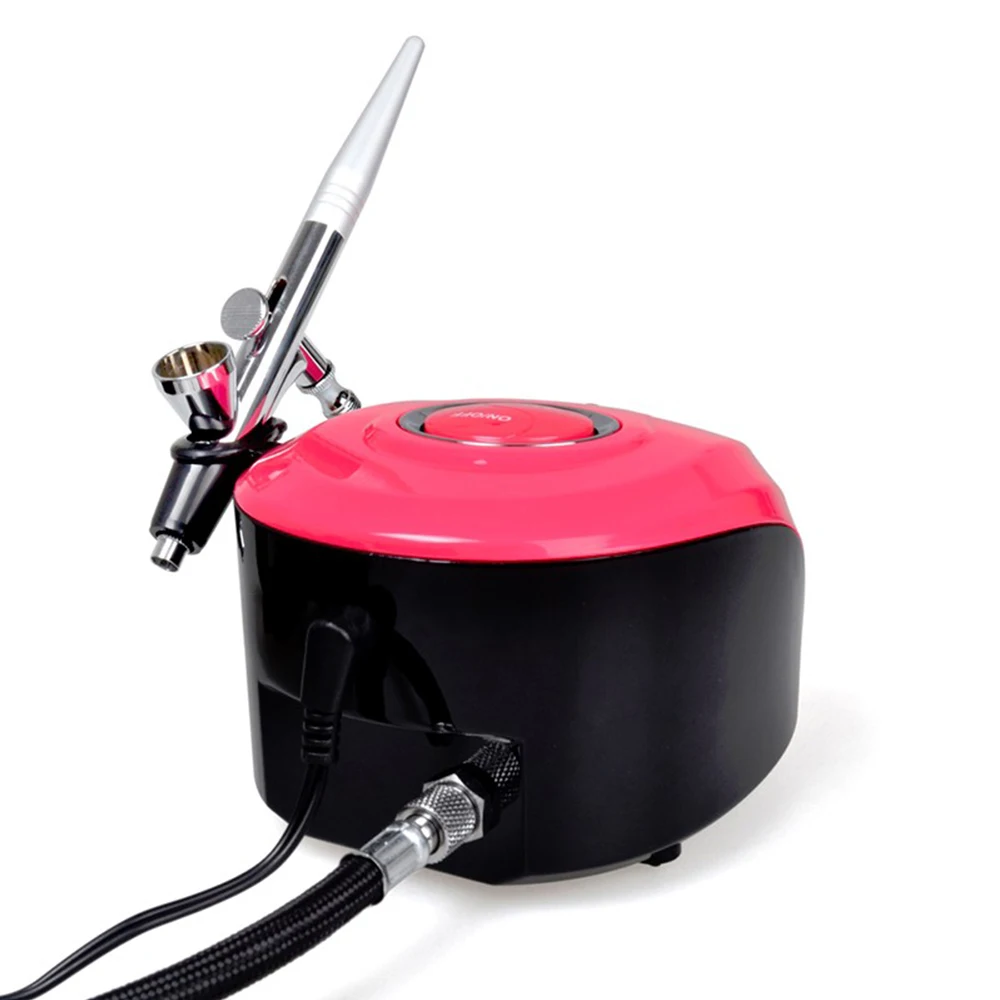 Профессиональный Аэрограф набор для макияжа с компрессором, воздушная щетка, набор для ногтей, краска для тела, инструменты для макияжа, спрей, электропитание для автомобиля, торт, игрушка