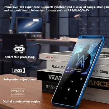 

New M6 Bluetooth 5.0 Lossless MP3 Player 16GB HiFi Portable Audio Walkman With FM Radio EBook Voice Recorder MP3 Music Player