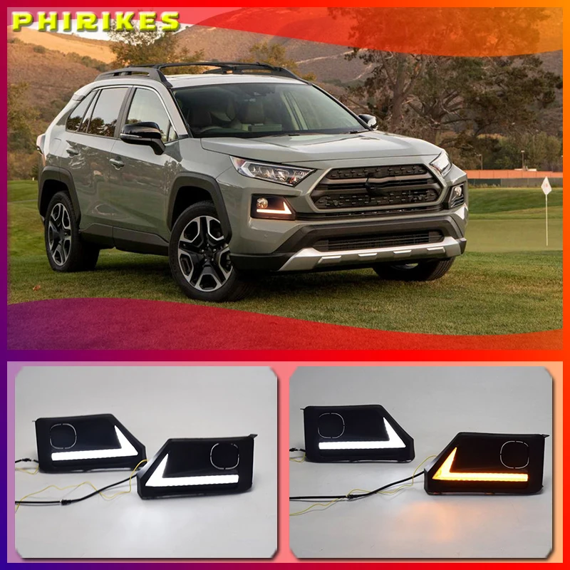 

2019~2021year car bumper headlamp for RAV 4 RAV4 daytime light car accessories LED DRL headlight For Toyota RAV4 fog light