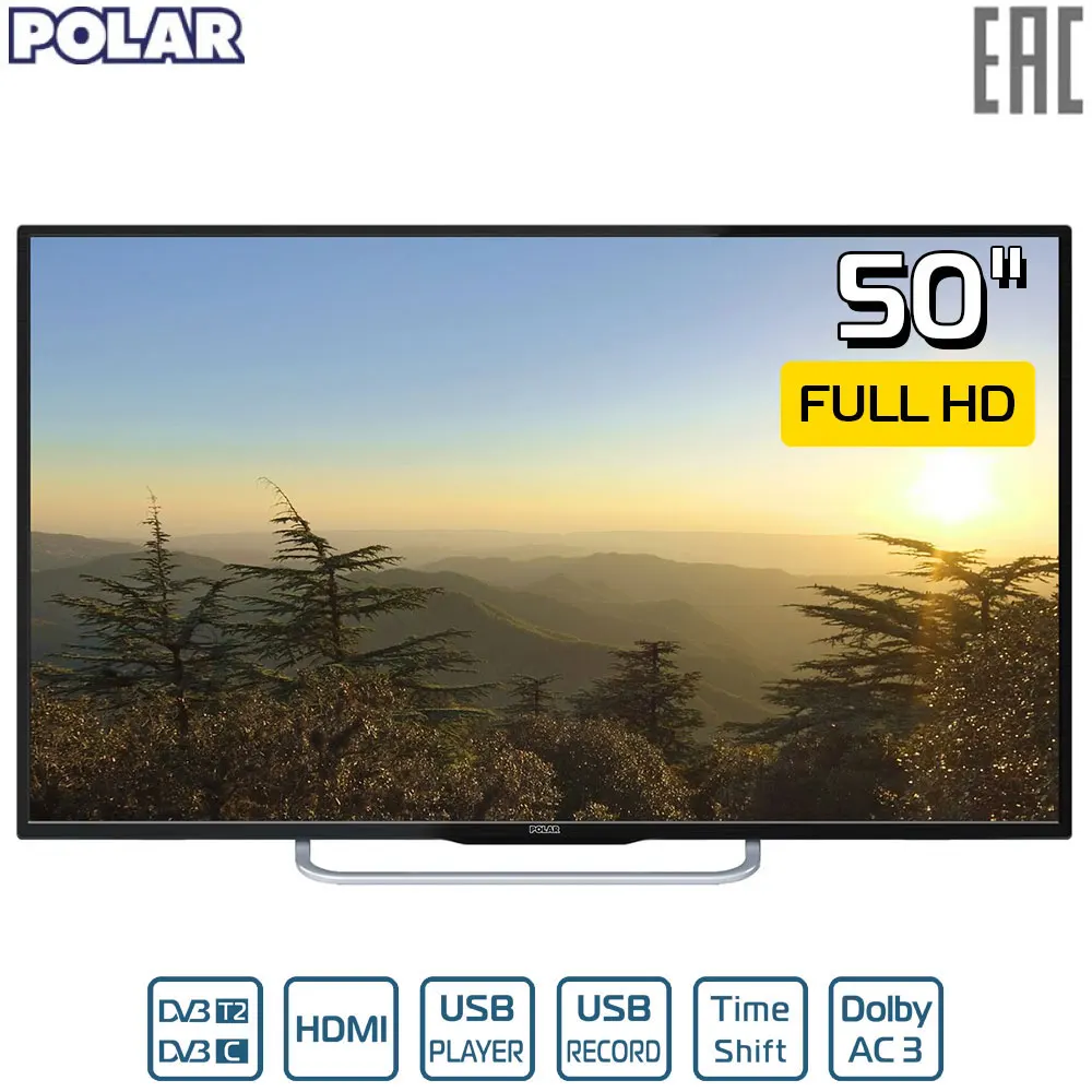 Телевизор 50" LED POLAR P50L31T2C FullHD