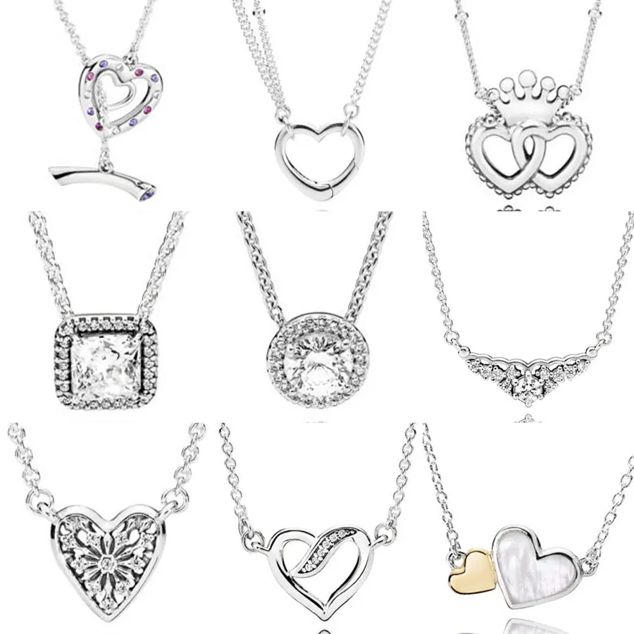 

Open Bright Hearts Toggle Closure Classic Timeless Elegance Necklace For Women Gift Europe Jewelry 925 Sterling Silver Necklace