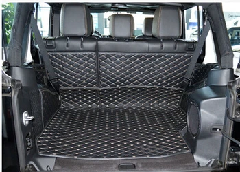 

Custom Special car trunk mats for Jeep Wrangler 4 doors -2010 waterproof boot carpets cargo liner for Wrangler 2015