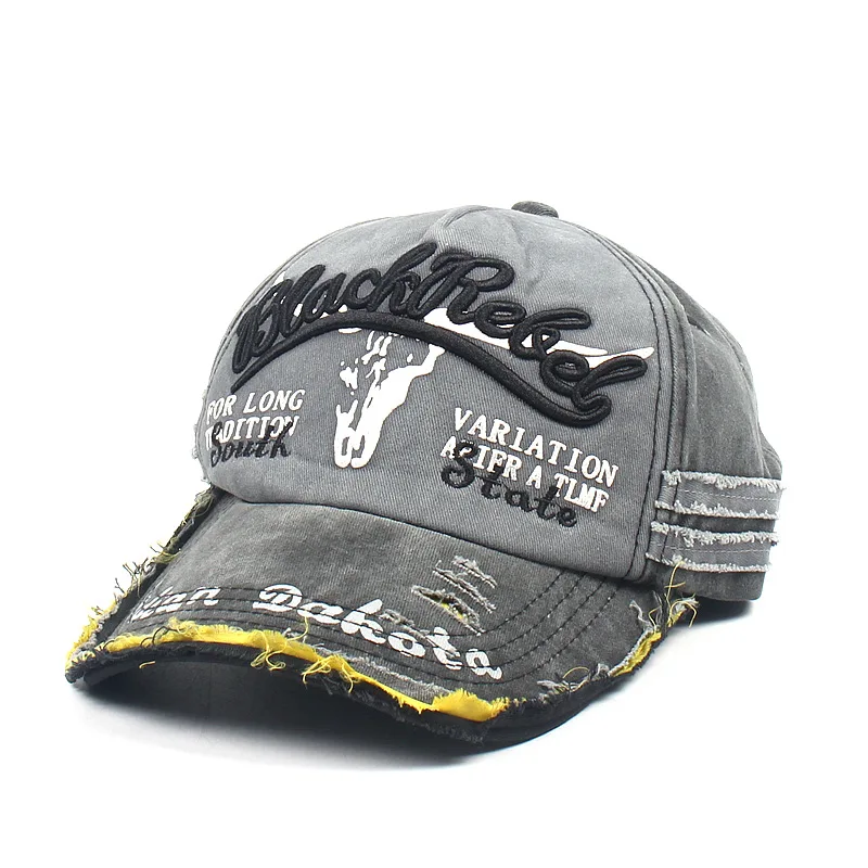 

AliExpress Hot Selling Retro Washing Baseball Cap Retro Pure Cotton Hat Frayed Edge Topee Men And Women New Style Brim Hat