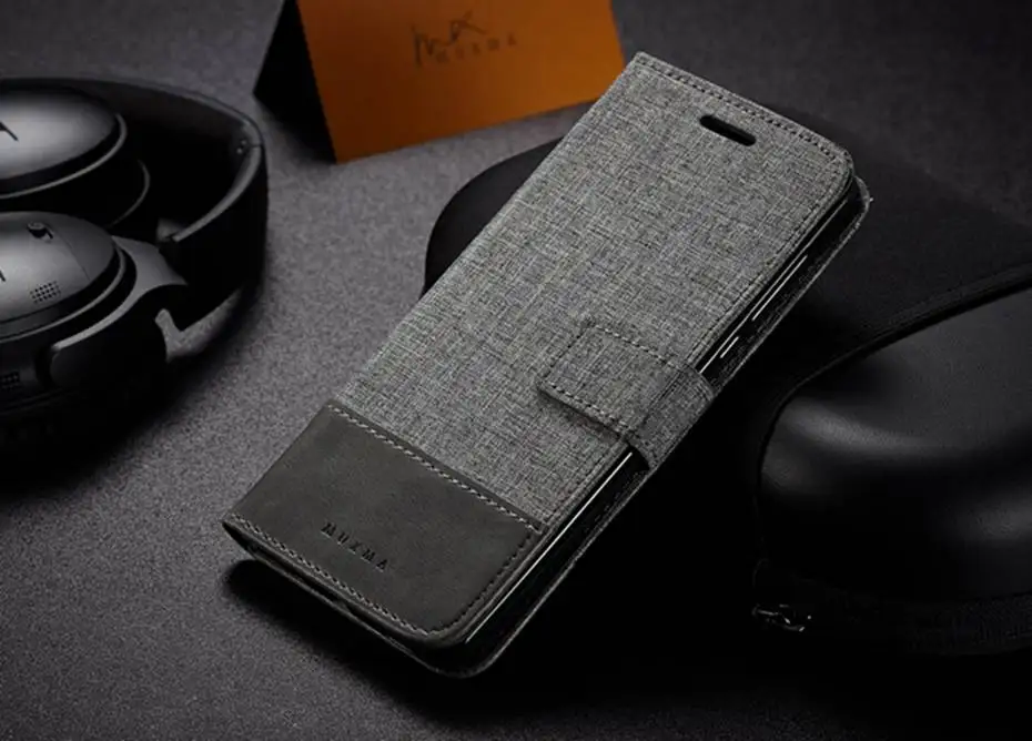 Gray Джинсовый разноцветный кожаный флип-чехол для Motorola Moto One Action чехол для телефона для Motorola One Action Cover Capa - Цвет: Gray