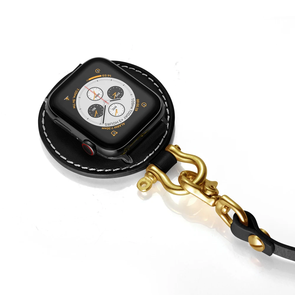 Ремешок для часов из натуральной кожи для Apple Watch Series 5, 4, 3, 2, 1, карманные часы, ремешок для наручных часов iWatch 42 мм, 38 мм, 44 мм, 40 мм