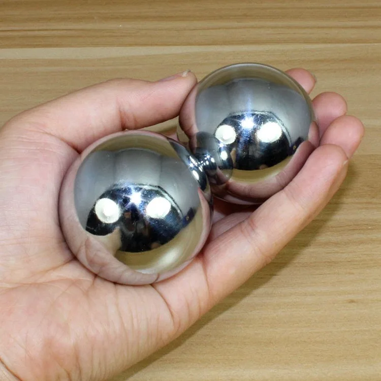 2X Chinese Baoding Balls Fitness Handball Health Exercise Stress Relaxation Therapy Chrome Hand Massage Ball 38mm