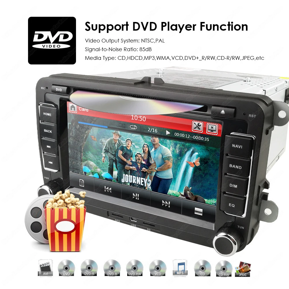 Excellent (with Canbus) Car Multimedia 2 Din 7 inch Auto Radio USB GPS TF SD for VW Volkswagen Golf Polo Tiguan Touran Passat  47 2