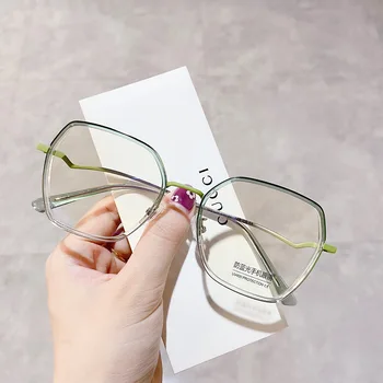 

M2028 Cool Irregular Polygon Eyeglasses Fixing Device Framed Mirror Eyebox Anti-Blueray Face without Makeup Decoration Optical G
