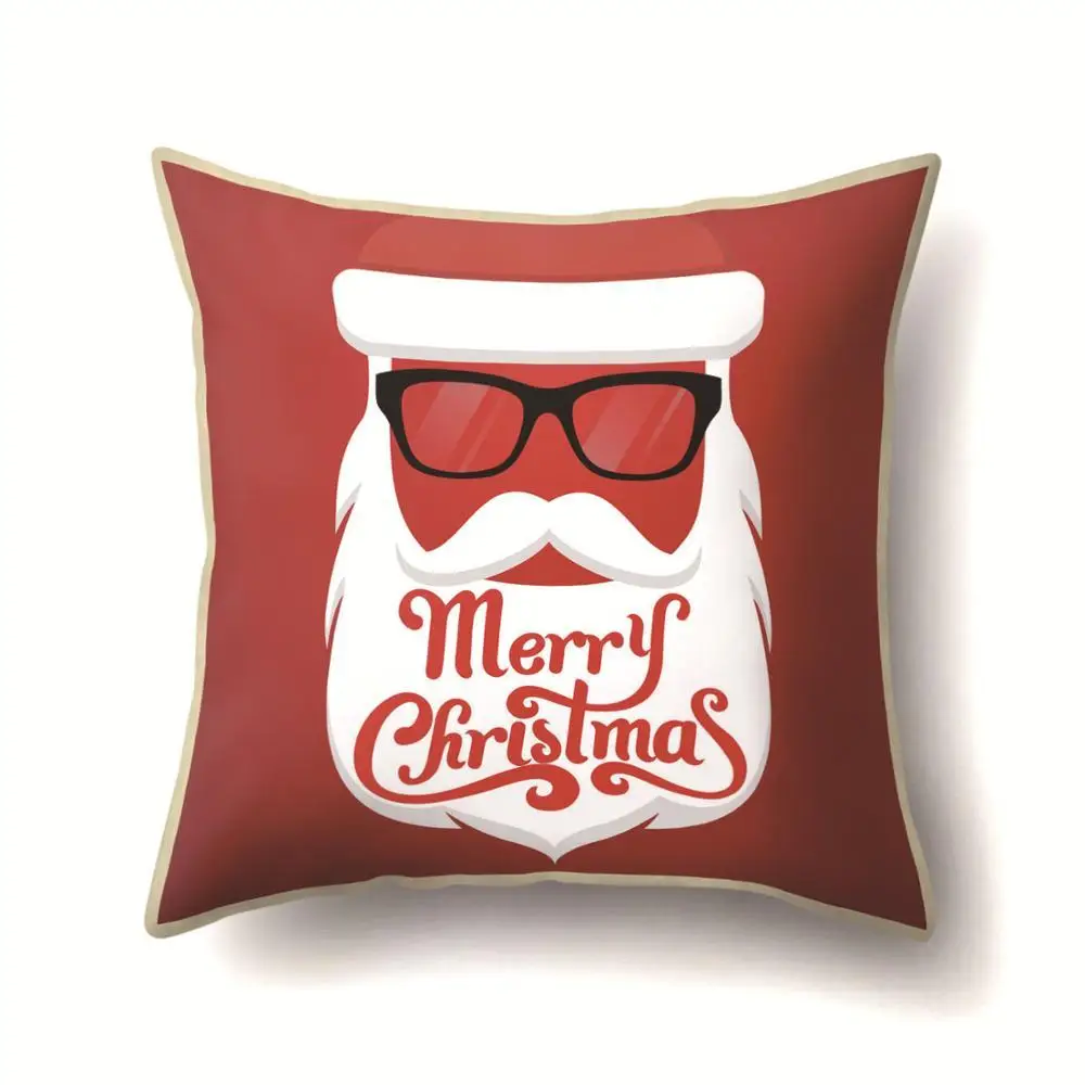 Рождественские чехлы на декоративные подушки с изображением Санта-Клауса, подушка с декором на год, Наволочка украшения для дома 40543 - Цвет: 2BZ-40543-338
